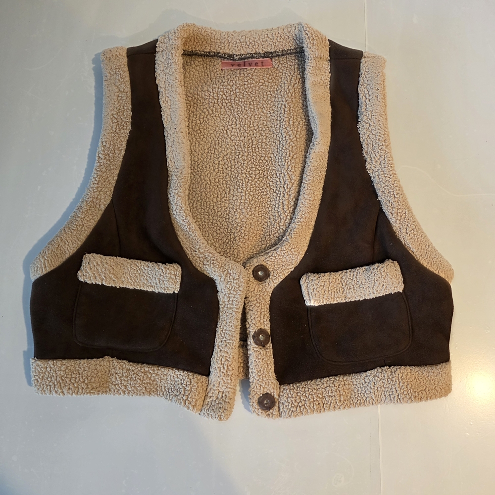 Velvet by Graham & Spencer Faux Suede & Sherpa Vest